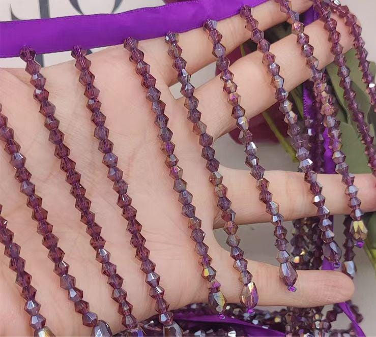 Groothandel 10 yards (ca. 9,3 meter) 4 inch (ca. 10 cm) brede kralenfranje van kristallen kralen, franje van kristallen kralen op maat, alle soorten kleuren op maat