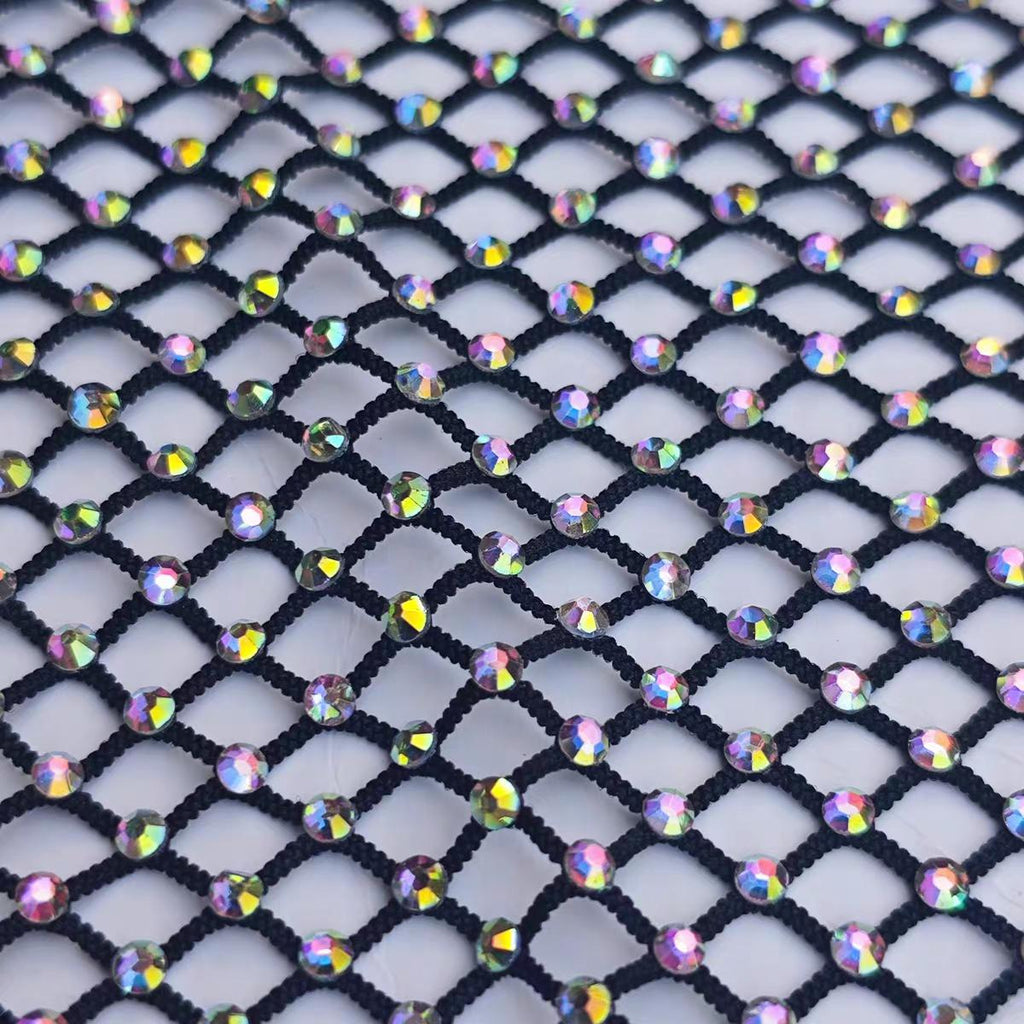 Strasskristalstof: Hotfix polyester (1m x 120cm)