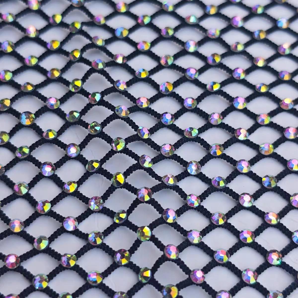 Strasskristalstof: Hotfix polyester (1m x 120cm)