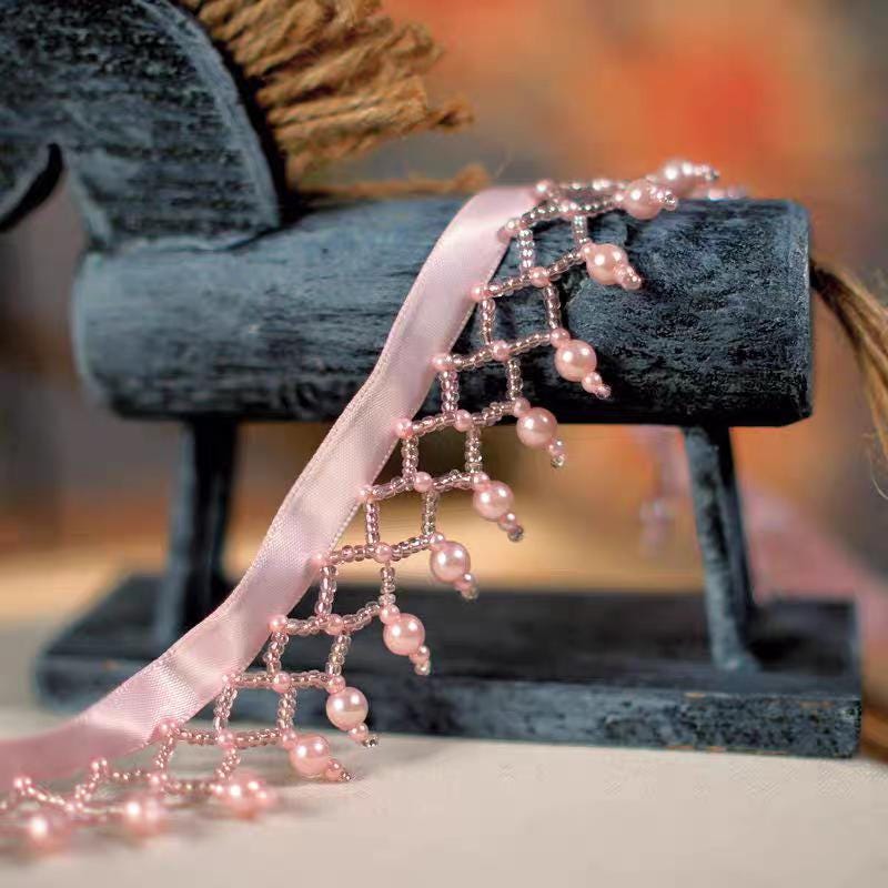 Franges perlées faites main (90 cm de long, 3,5 cm de large) pour robes de mariée, vêtements de danse et costumes. Fournitures de couture DIY.