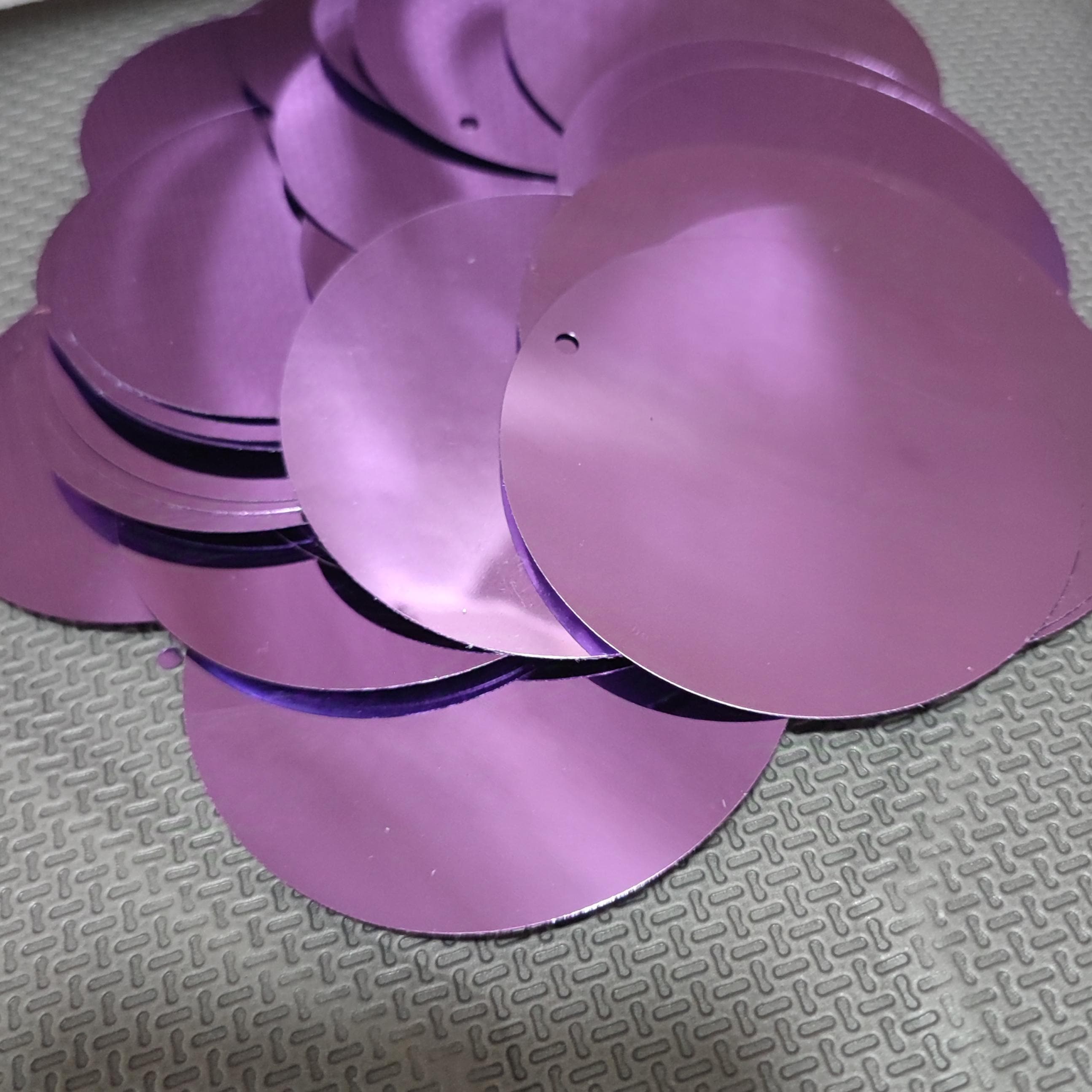 Platte ronde pailletten van 60 mm: meer dan 600 stuks, kleuren naar keuze