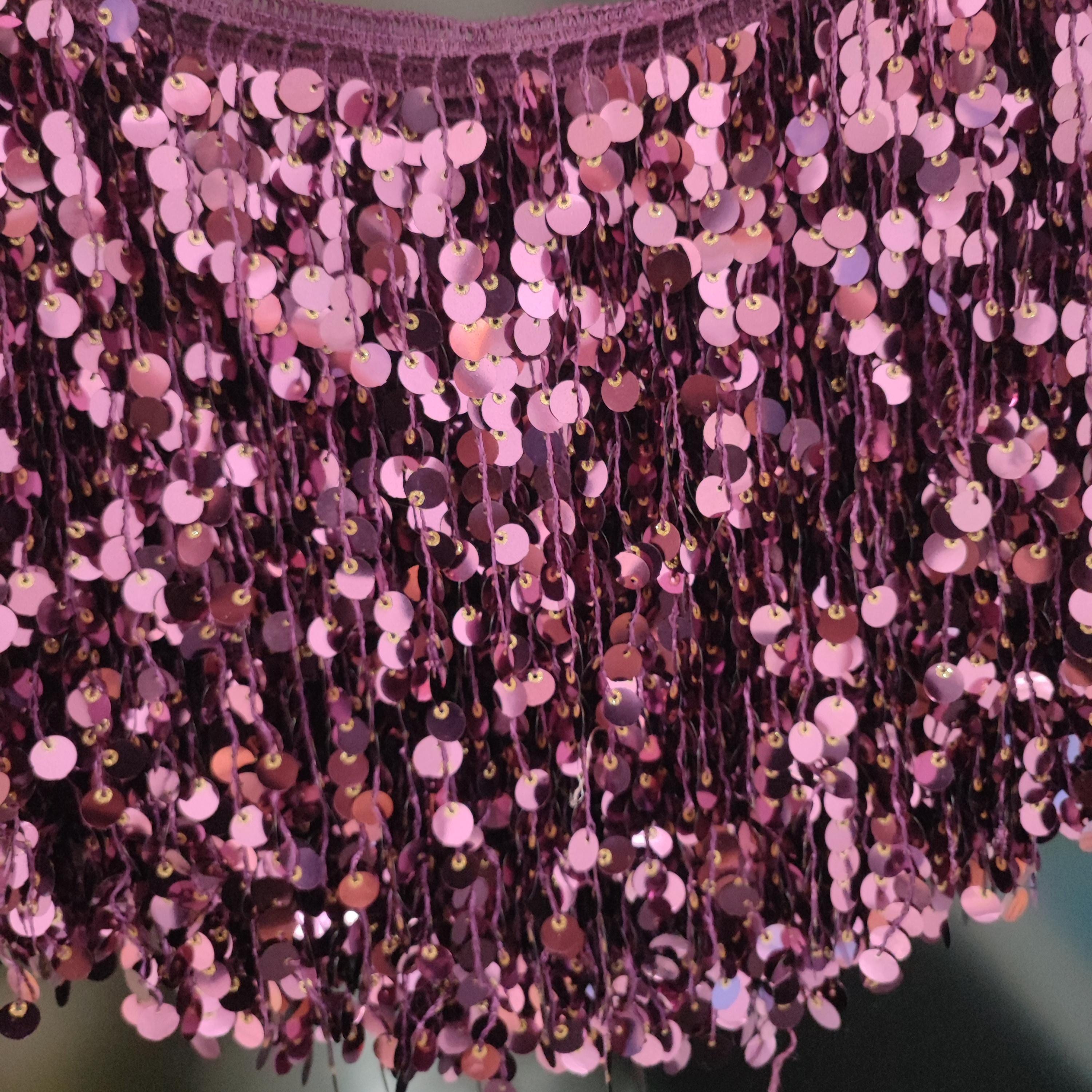 9 inch paillettenfranje: zilver, goud, paars, blauw, zwart, rood - 5 meter