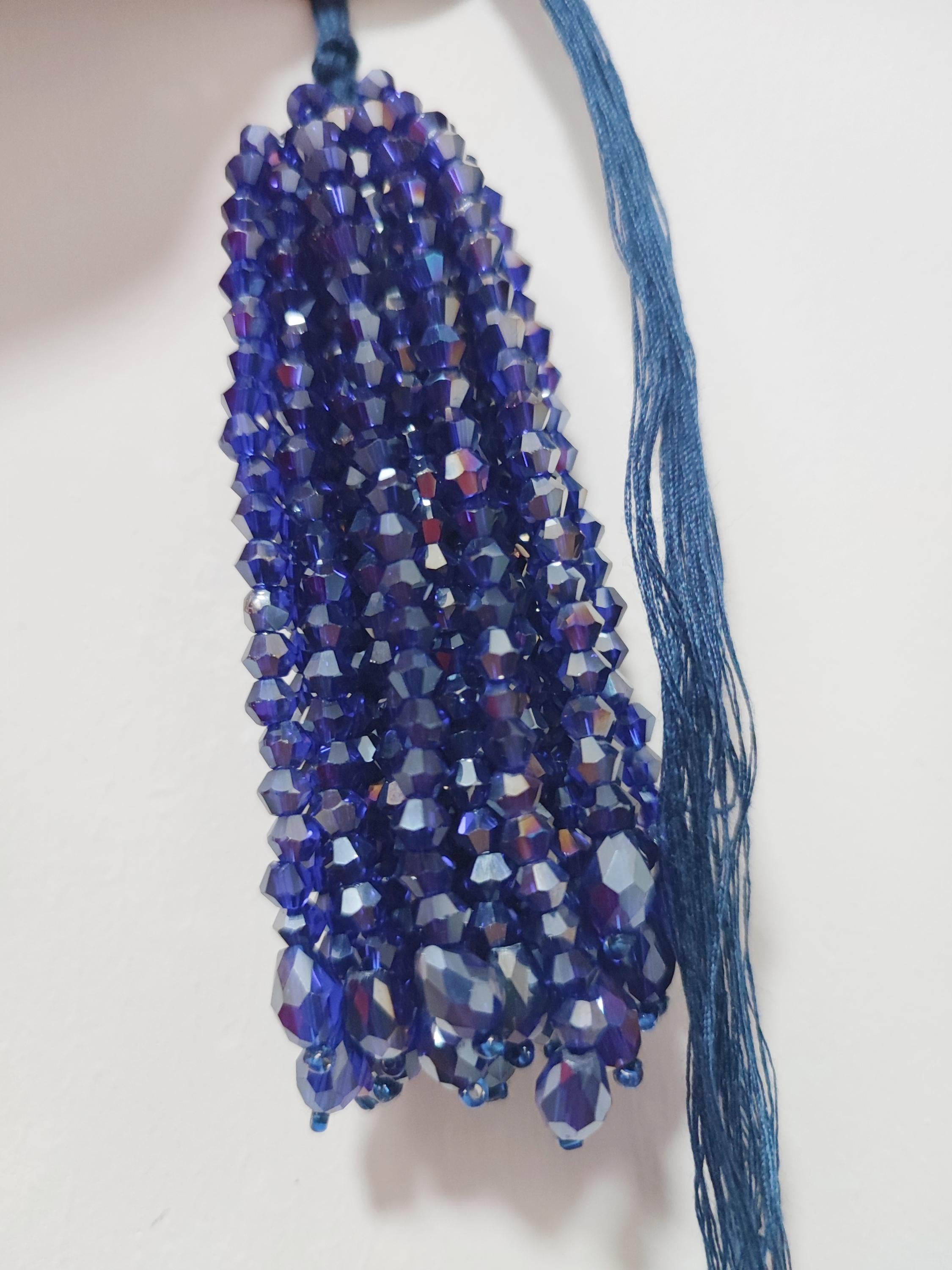 Custom make Crystal Beaded Fringe Tassels: Couture Costume Trim, custom make all colors