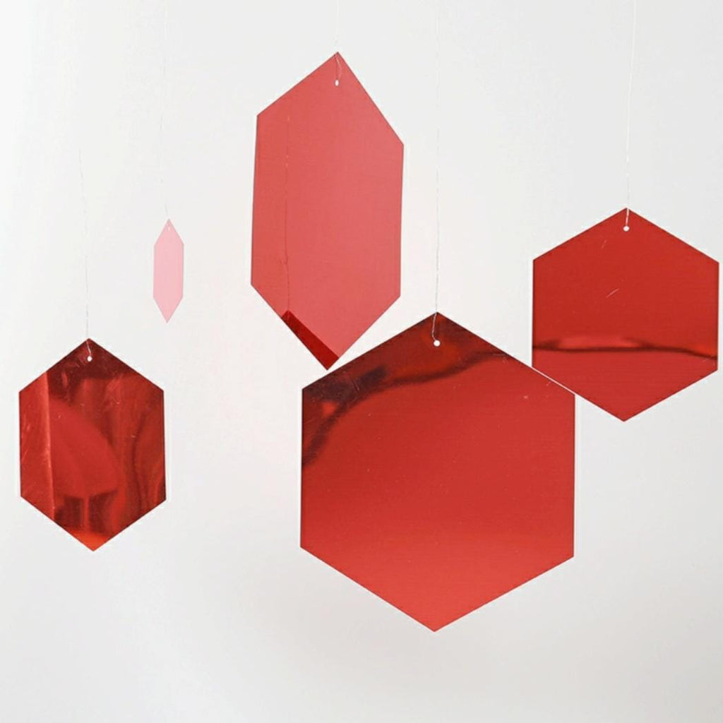 50 stuks enorme spiegelende zeshoekige pailletten - DIY achtergrond (20 cm)