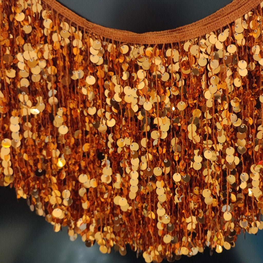 9 inch paillettenfranje: zilver, goud, paars, blauw, zwart, rood - 5 meter