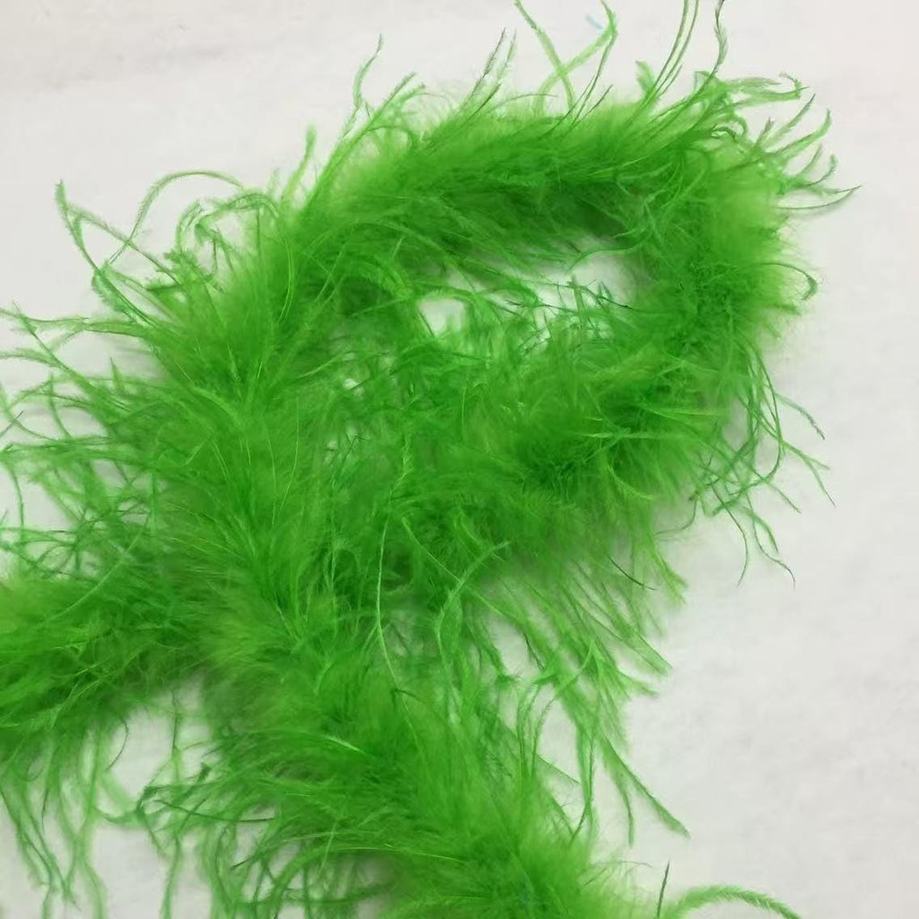 2 meters Long 1 ply Ostrich Feather Boa, navy blue, gray, hot pink, black, white, burgundy, purple, turquoise, brown, green ostrich boa