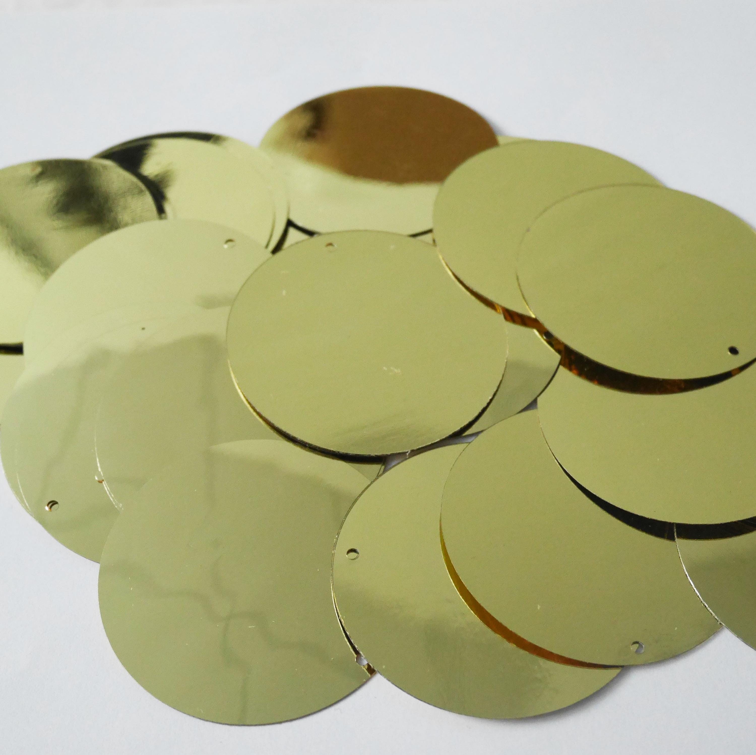 Paillettes rondes plates de 60 mm : plus de 600 pièces, couleurs personnalisées