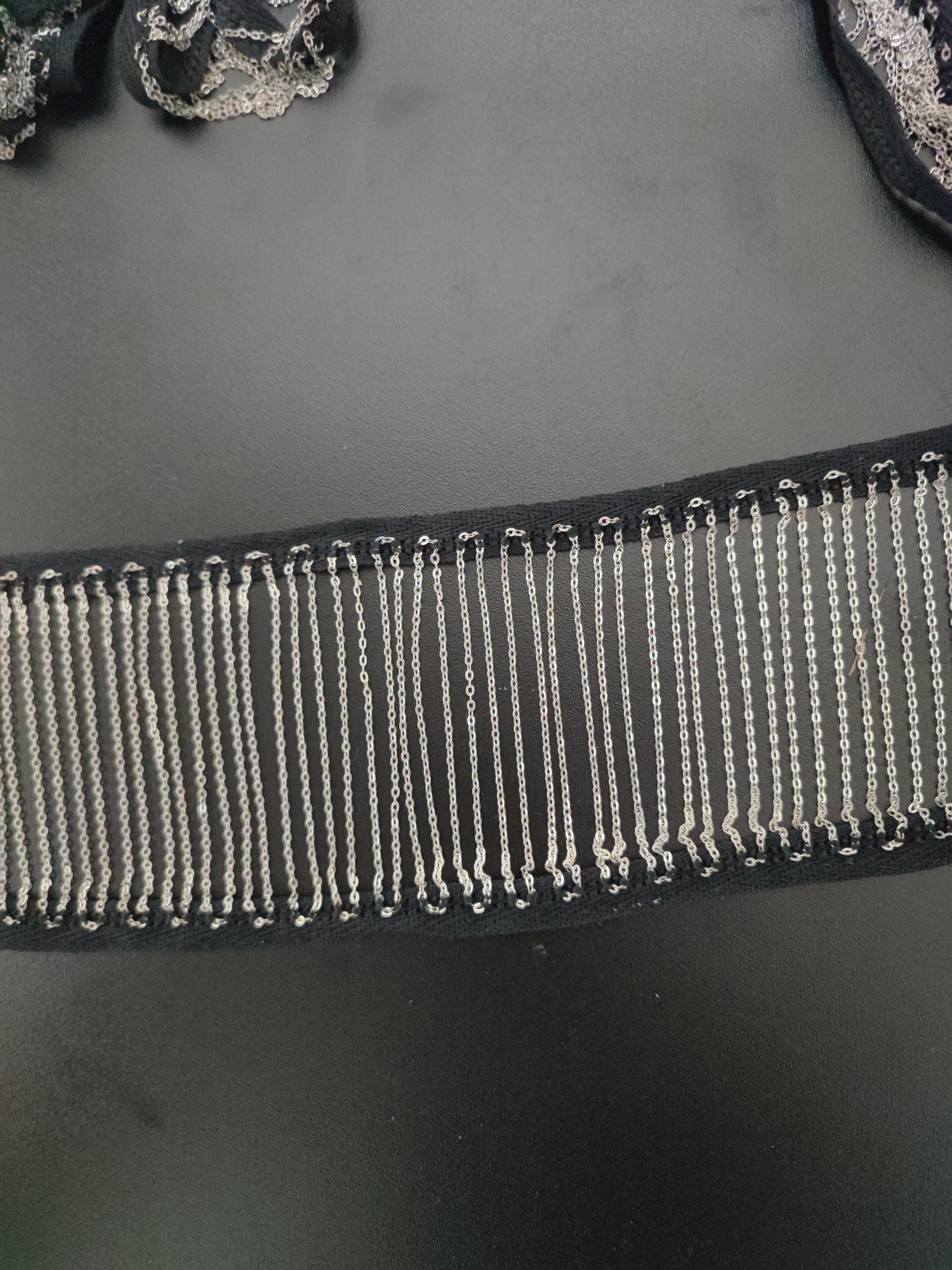 90cm Long 8cm Wide Double Side Copper Chain Fringe Fashion Supplies