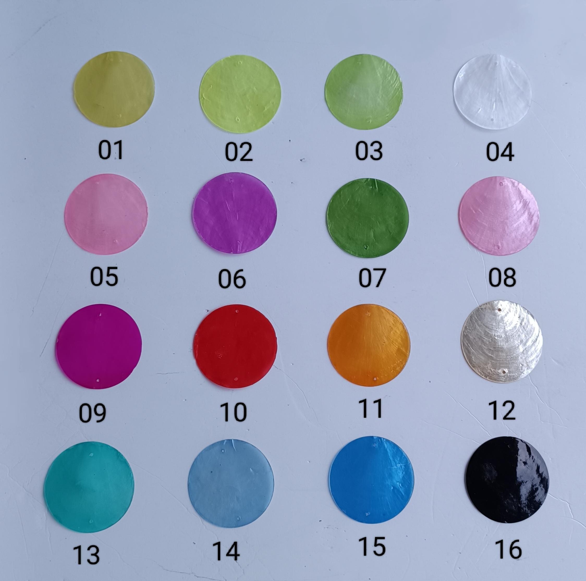 50 stuks natuurlijke parelmoer schelpschijven (40 mm)