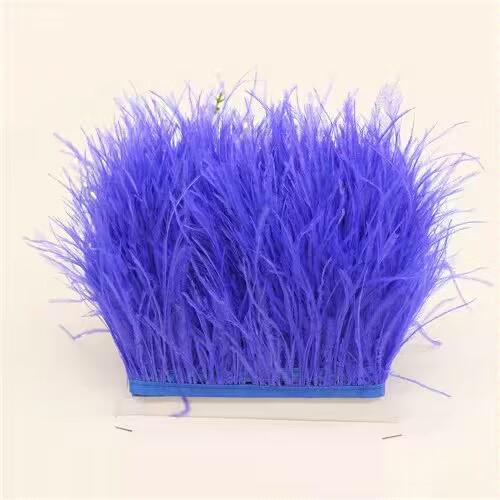 10 Meters 1 ply thick 4-6 Inches Wide Ostrich Feather Fringe,  77 Different Colors, Custom Colors